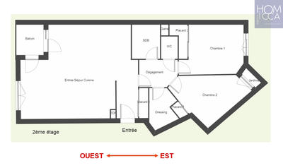 Appartement - 71 m² - 3 pièces