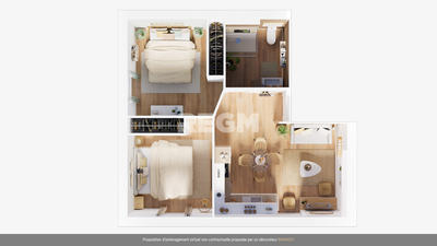 Appartement - 44 m² - 3 pièces