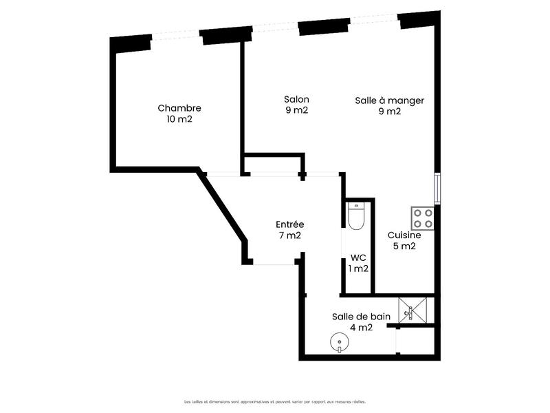 Appartement - 46 m² - 2 pièces