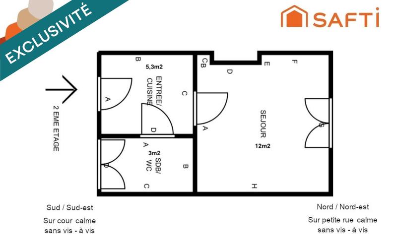 Appartement - 20 m² - 1 pièce