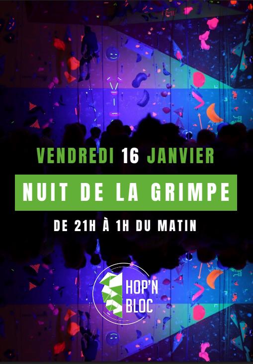 Soirée exceptionnelle lumière noire, nuit de la grimpe et bar