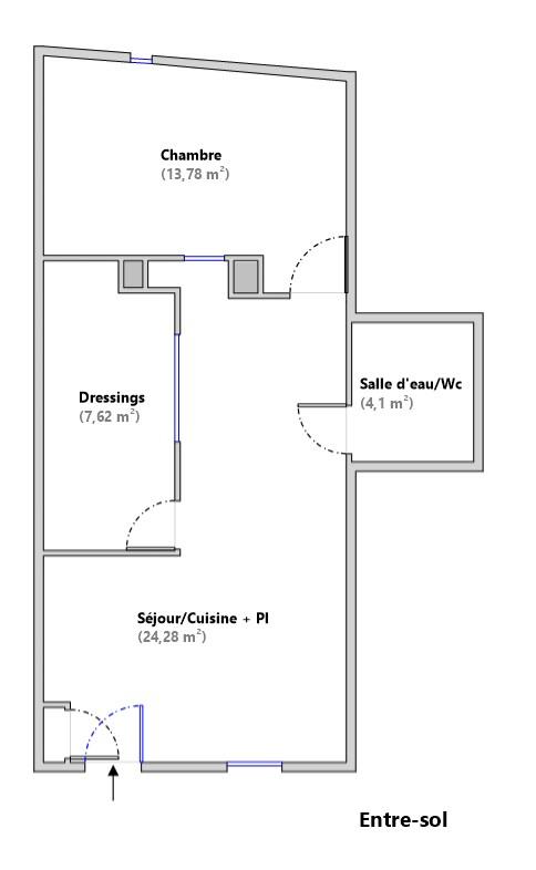 Appartement - 49 m² - 2 pièces