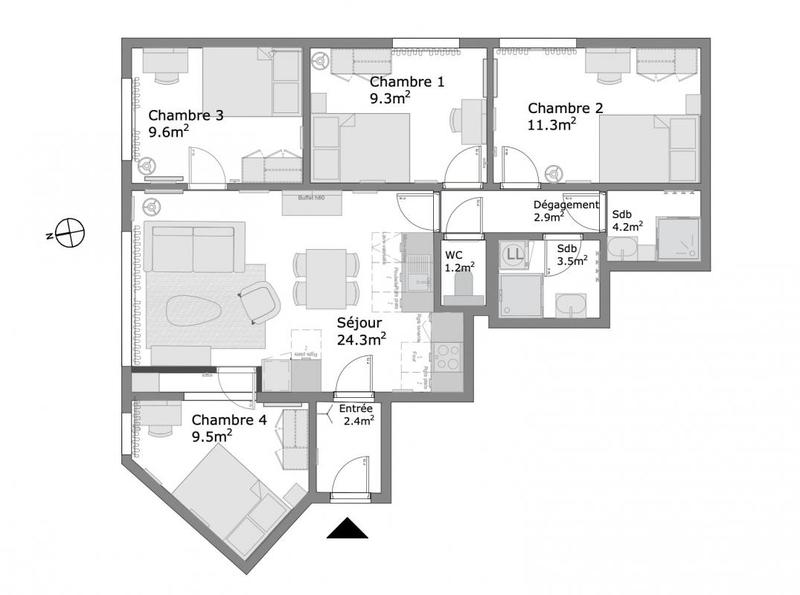 Appartement - 80 m²