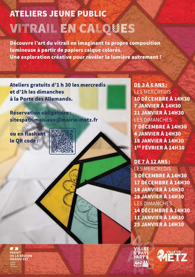 Ateliers jeune public - Vitrail en calques