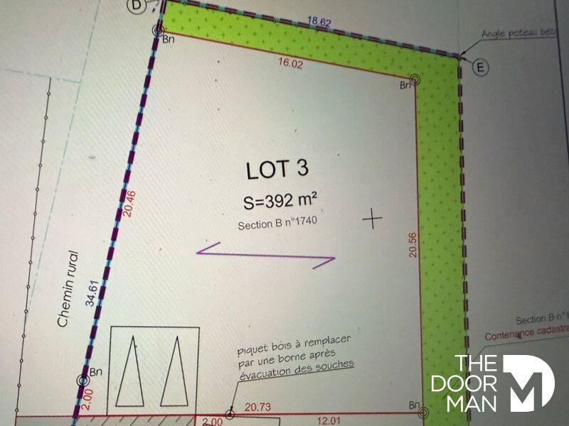 Terrain constructible - 392 m²