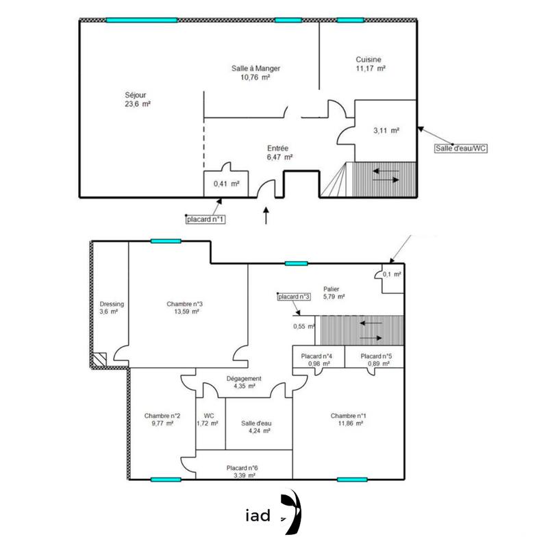 Appartement - 113 m² - 5 pièces