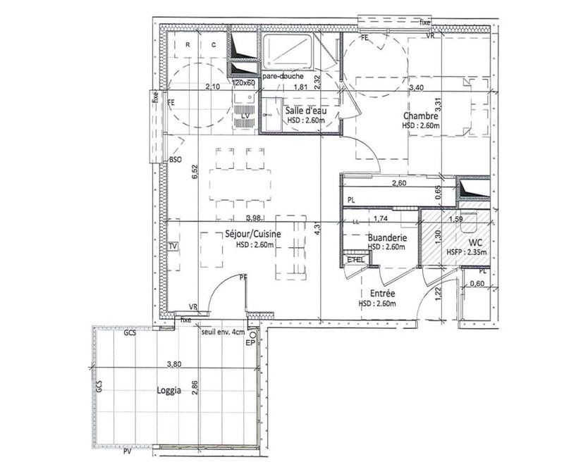 Appartement - 46 m² - 1 pièce
