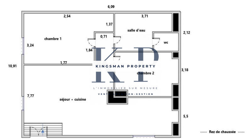 Appartement - 62 m² - 3 pièces