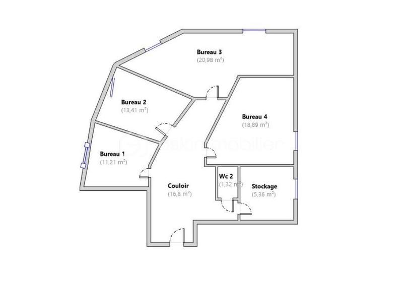 Bureau - 88 m² - 4 pièces