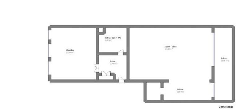 Appartement - 51 m² - 2 pièces