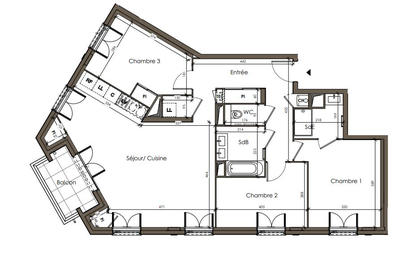 Appartement - 91 m² - 4 pièces