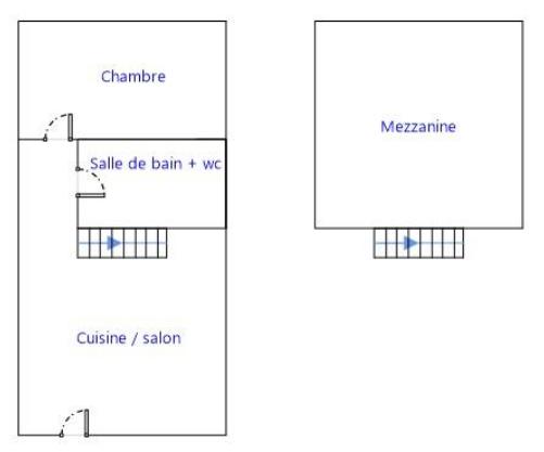 Appartement - 62 m² - 2 pièces