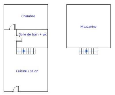 Appartement - 62 m² - 2 pièces