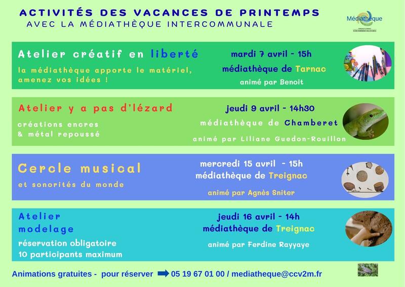 Médiathèque : Atelier modelage