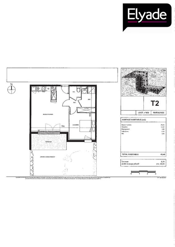 Appartement - 45 m² - 2 pièces