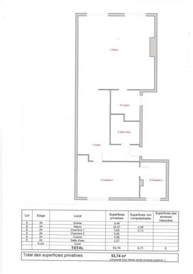 Appartement - 53 m² - 3 pièces