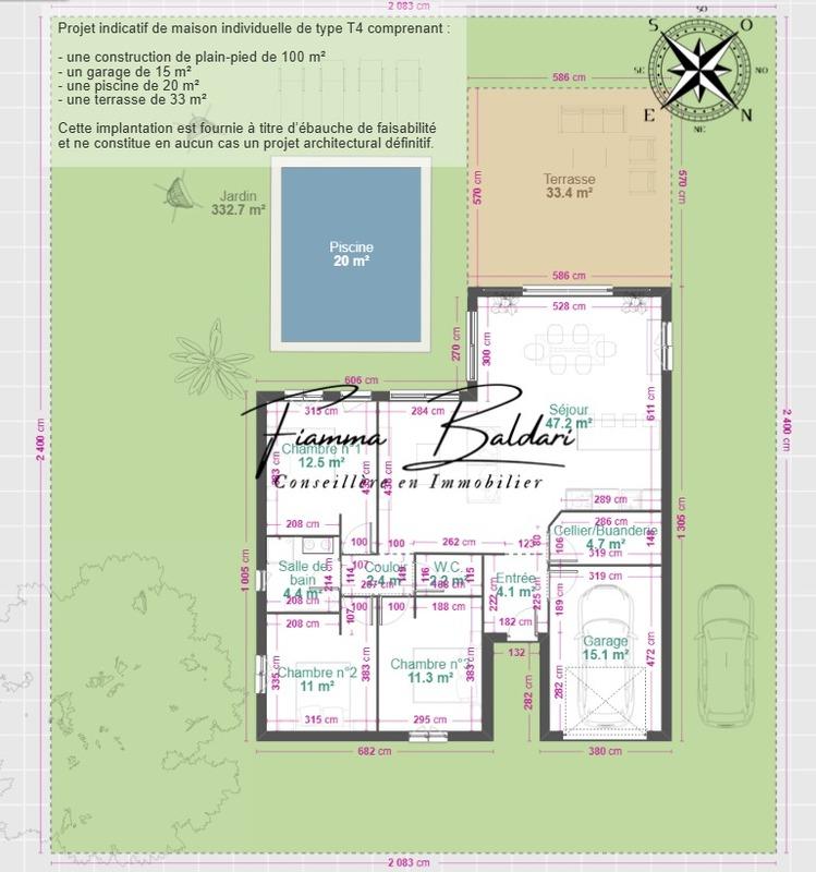 Terrain constructible - 500 m²