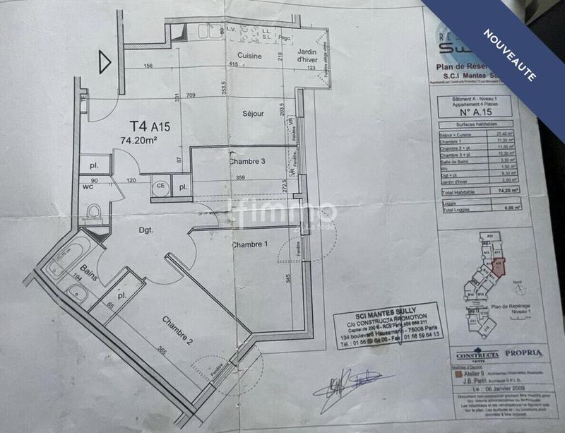 Appartement - 74 m² - 4 pièces