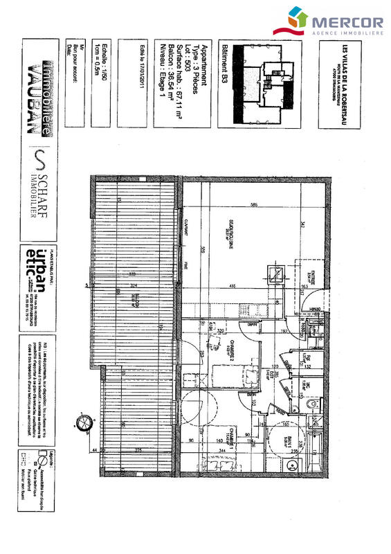 Appartement - 67 m² - 3 pièces
