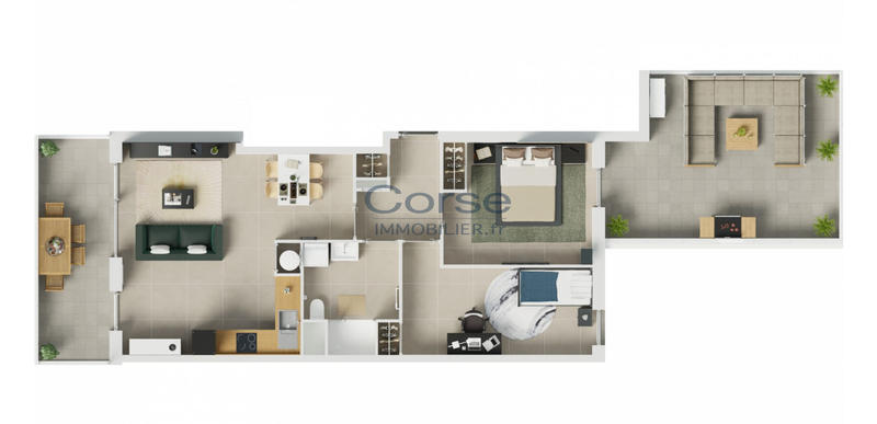 Appartement - 61 m² - 3 pièces