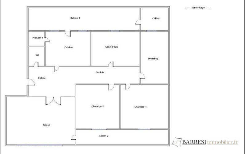 Appartement - 52 m² - 3 pièces