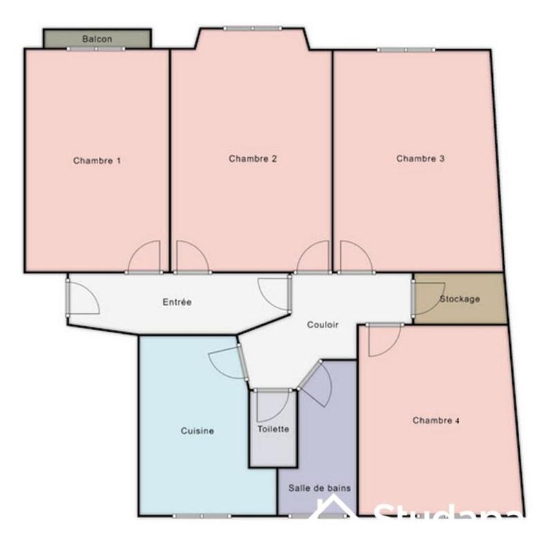 Chambre - 16 m² - 1 pièce