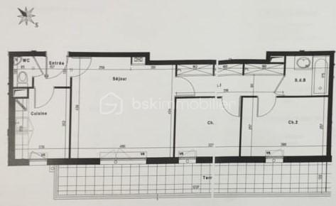 Appartement - 58 m² - 3 pièces