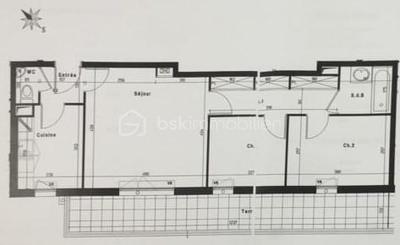 Appartement - 58 m² - 3 pièces