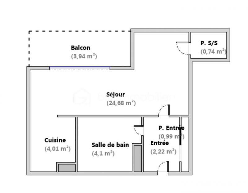Studio - 36 m² - 1 pièce