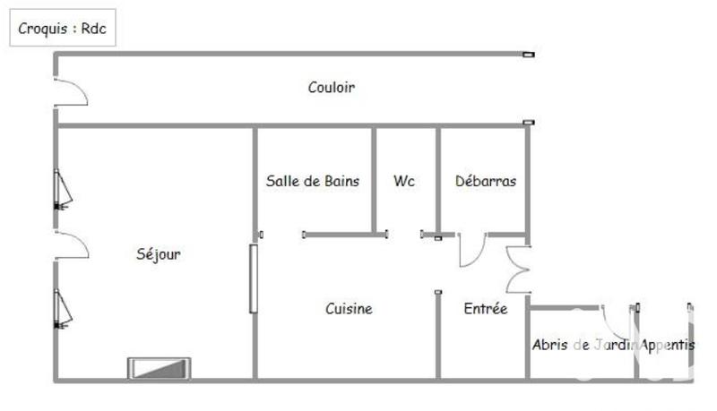 Maison de ville - 71 m² - 3 pièces
