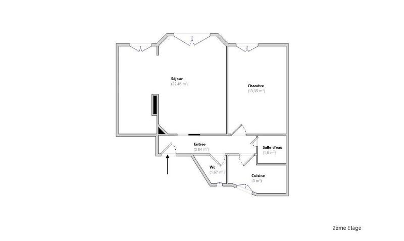 Appartement - 50 m² - 2 pièces