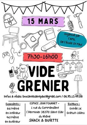 Vide grenier de l'apel saint paul