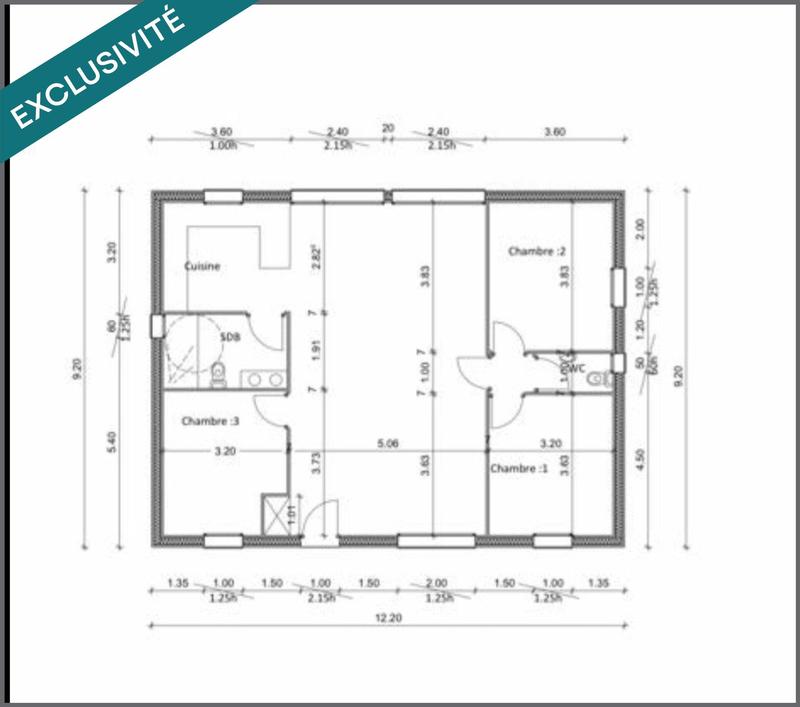Maison - 95 m² - 4 pièces