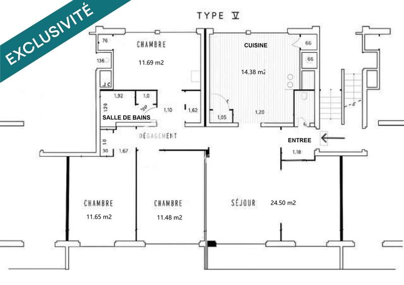 Appartement - 84 m² - 4 pièces
