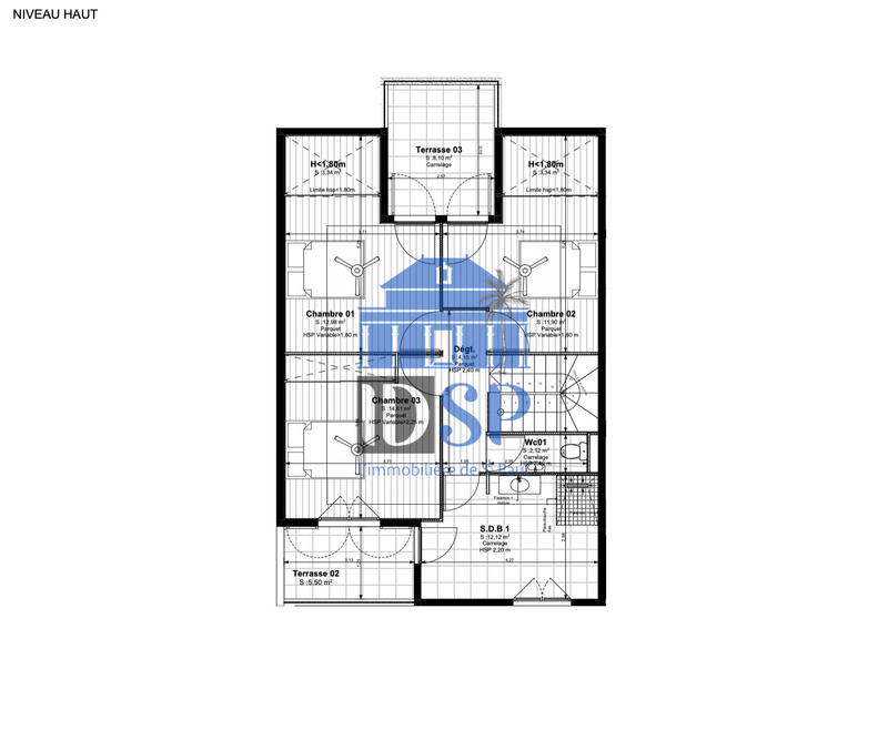 Duplex - 121 m² - 4 pièces