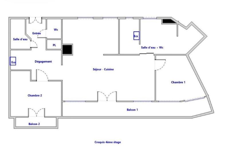 Appartement - 67 m² - 3 pièces