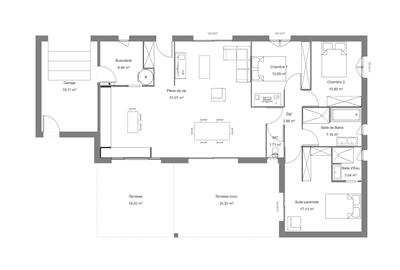 Maison - 112 m² - 4 pièces