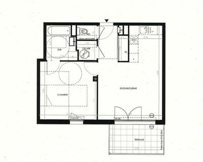 Appartement - 48 m² - 2 pièces