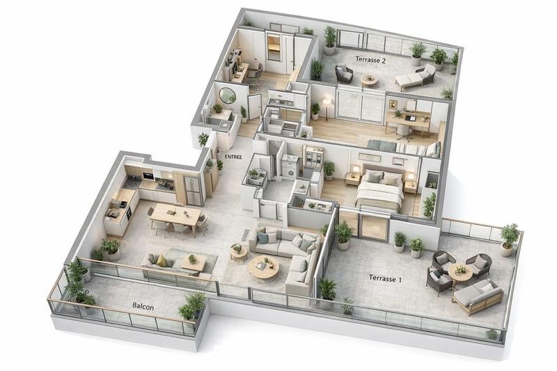 Appartement - 112 m² - 4 pièces