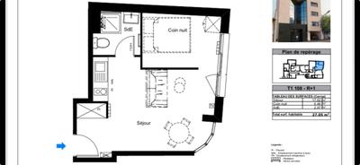 Appartement - 27 m² - 2 pièces