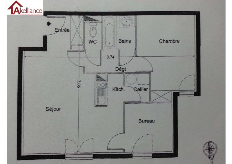 Appartement - 54 m² - 2 pièces