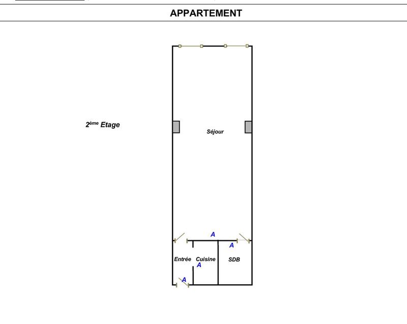 Appartement - 38 m² - 1 pièce