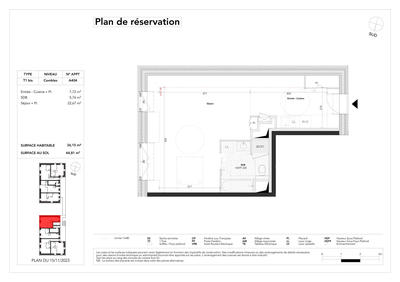 Appartement - 37 m² - 1 pièce