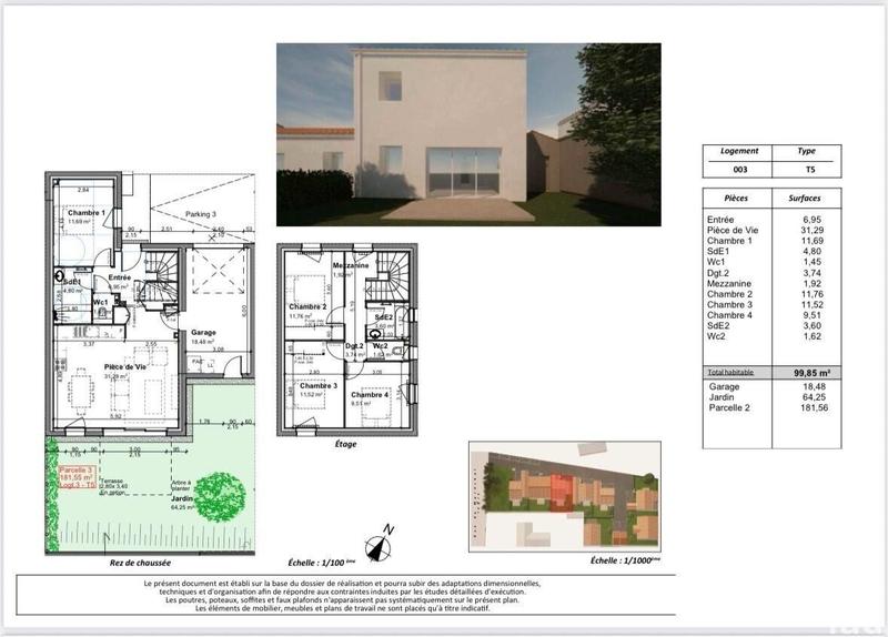 Maison - 100 m² - 5 pièces