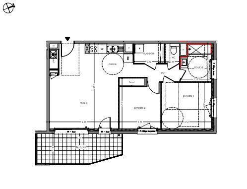 Appartement - 65 m² - 3 pièces
