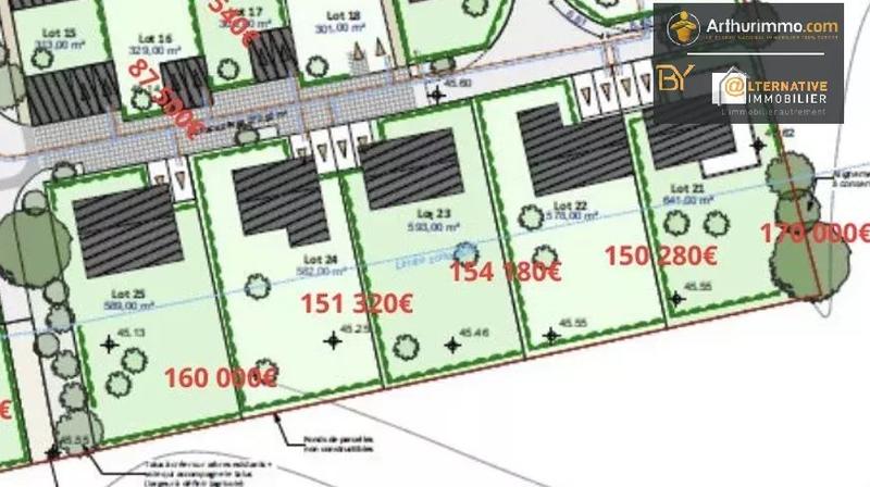 Terrain constructible - 641 m²