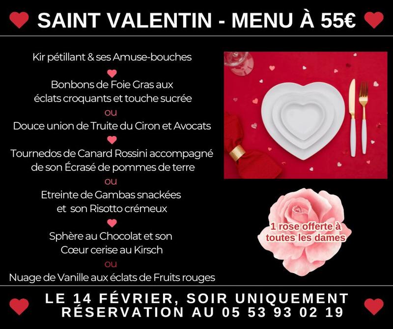 Menu St Valentin
