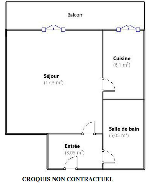 Appartement - 32 m² - 1 pièce