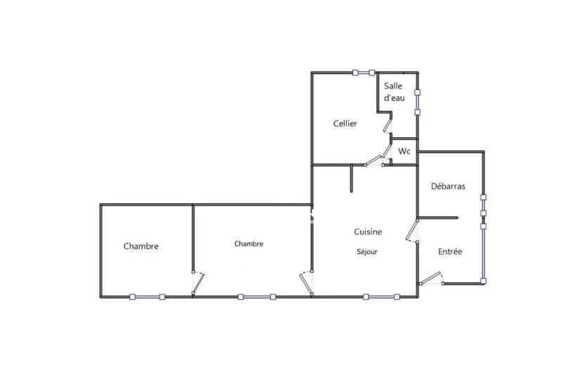 Appartement - 72 m² - 2 pièces
