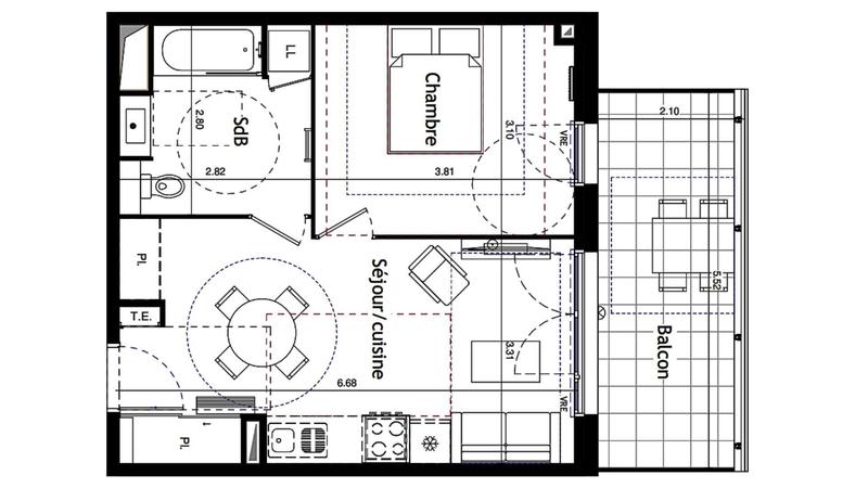 Appartement - 41 m² - 2 pièces
